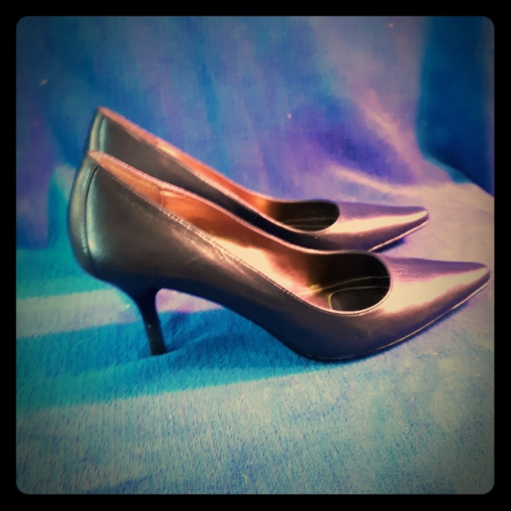 Black Calvin Klein Leather Pump